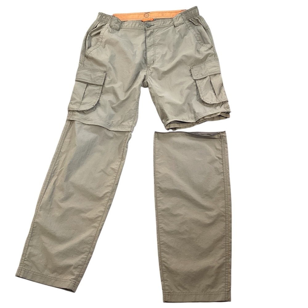 Field &‎ Stream Men’s Convertible Cargo Pants Zip Nylon Large Fishing Camping